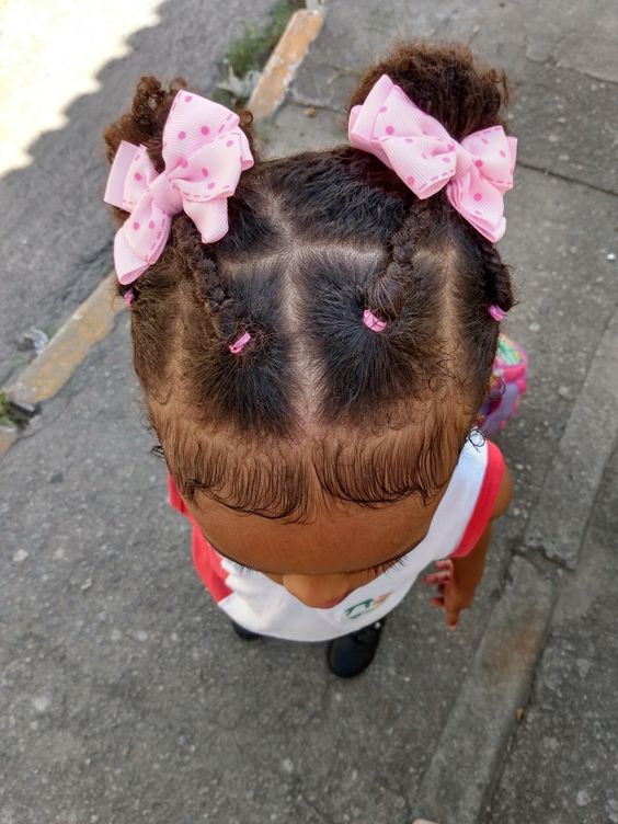 Penteado Infantil fácil com ligas e amarração para escola 